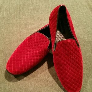 Georgio Brutini red velvet loafers